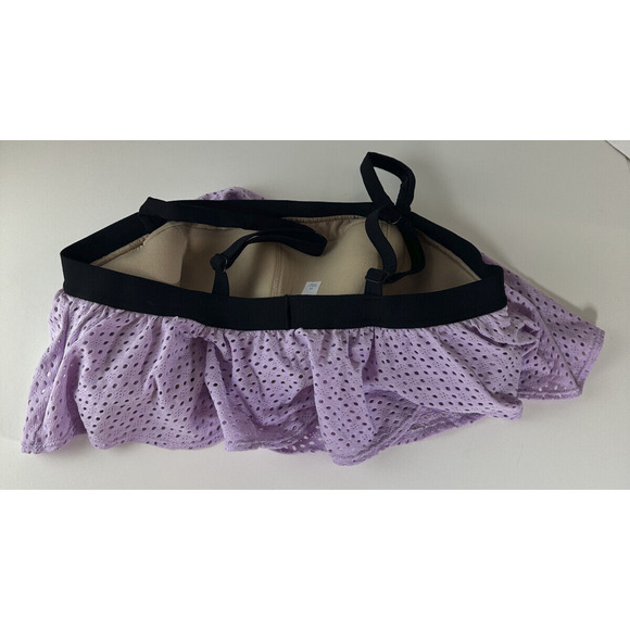 Swim Cacique Lane Bryant 2 Piece Swim Perforated Light Purple Size 14 Wireless - Picture 3 of 9